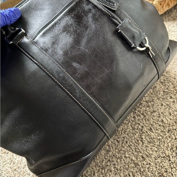 Black coach bleecker weekender tote retired style of bag small blemishes - Picture 6 of 16